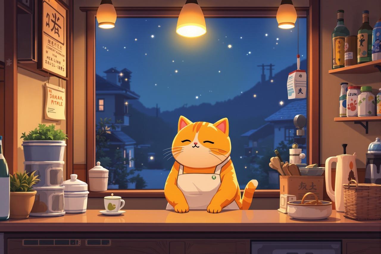 日本短剧在线观看全集 - 深夜食堂·猫町篇 - 深夜疗愈动漫短剧封面