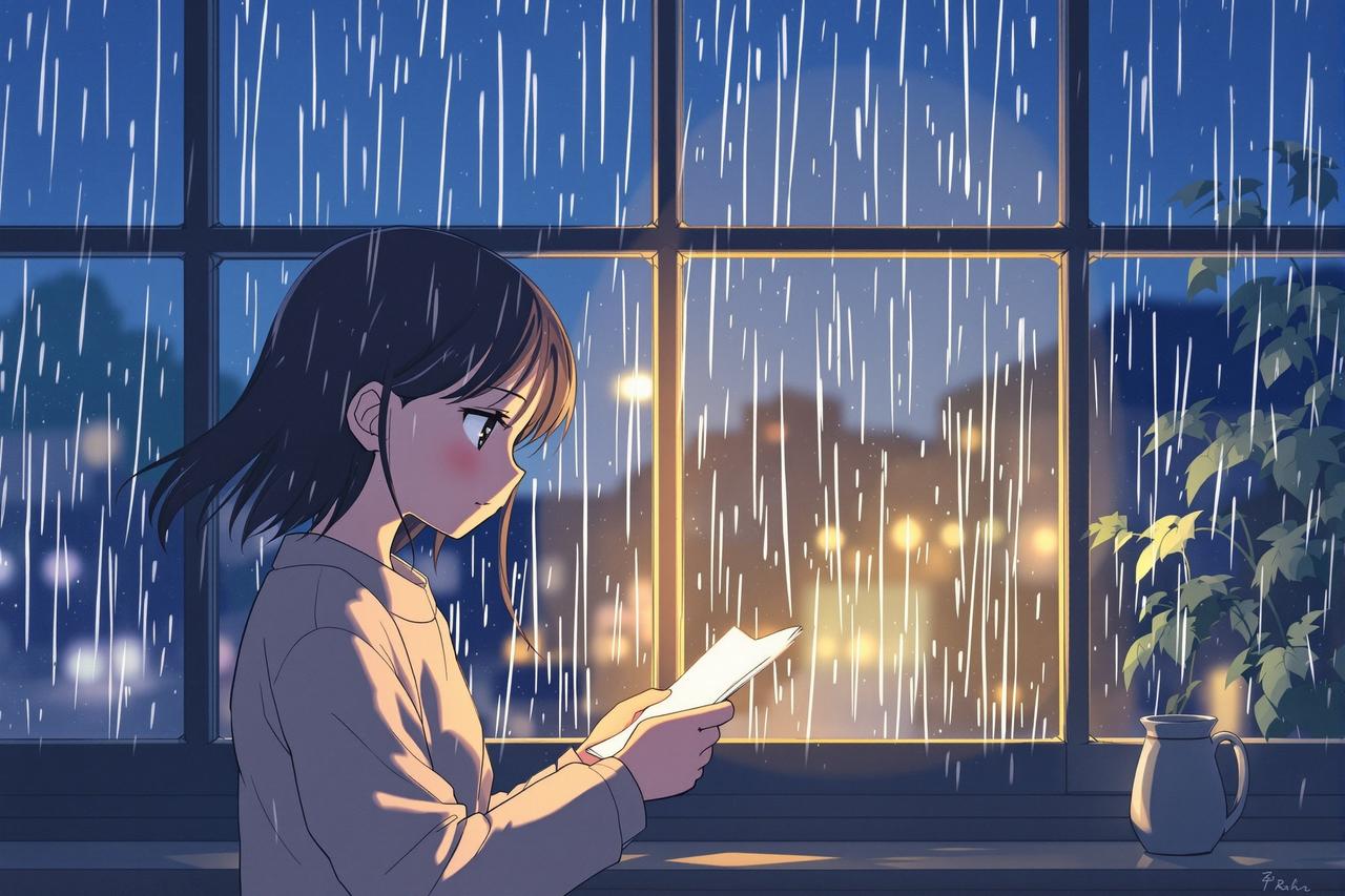 日本短剧在线观看全集 - 雨天的来信 - 深夜疗愈动漫短剧封面